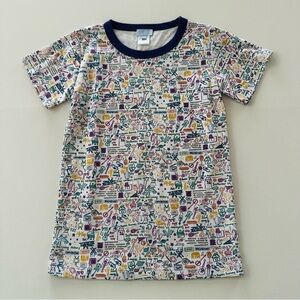 Joy Street Kids 10 Museum Print Tee Top Pima Cotton Purple